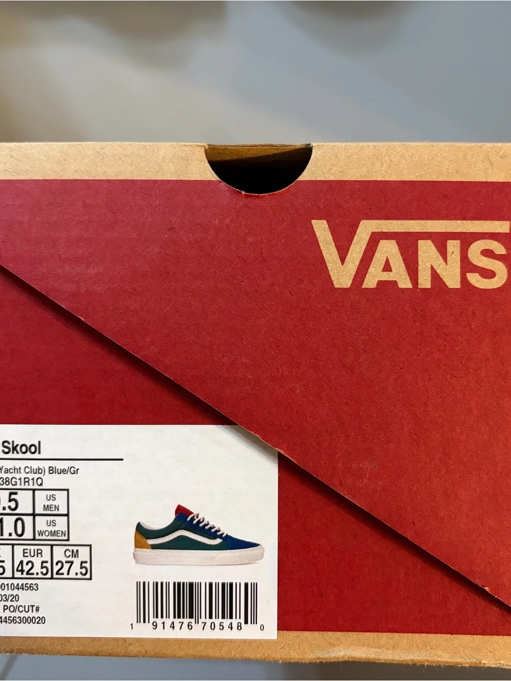 Vans Old Skool Low Top Sneakers in Green, Blue & White
